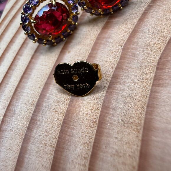 Kate Spade Victoria Earring Studs Red and Purple - Picture 8 of 14